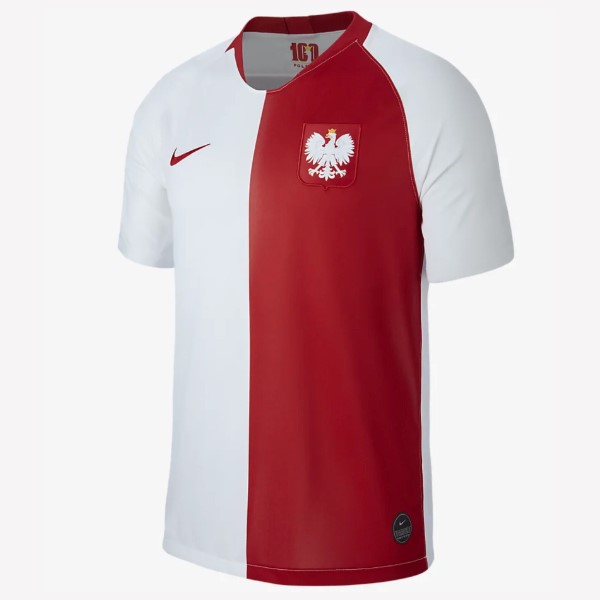 Tailandia Camiseta Polonia 100th Blanco Rojo